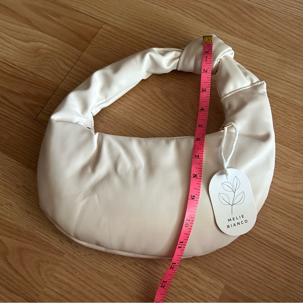 NWT Melie Bianco Alexandra Crème Vegan Top Handle Bag - Picture 11 of 11
